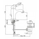 Смеситель для раковины с донным клапаном CEZARES VINTAGE-LSM1-03/24-Sw