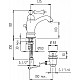 Смеситель для раковины высокий с донным клапаном CEZARES MARGOT-LSM1-A-BIO