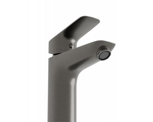 Смеситель для раковины без донного клапана BelBagno DUE-LVM-GM-W0, оружейная сталь