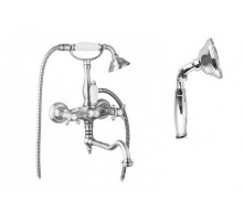 Смеситель для ванны с поворотным изливом с ручным душем, шлангом 150 см CEZARES GOLF-VDF-01-M