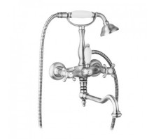 Смеситель для ванны с поворотным изливом с ручным душем, шлангом 150 см CEZARES GOLF-VDF-01-Bi