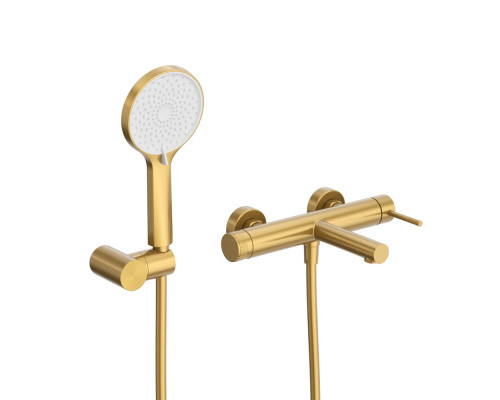 Смеситель для ванны и душа в комплекте с ручным душем, шлангом и держателем CEZARES RELAX-VD-BORO