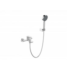 Смеситель для ванны и душа в комплекте с ручным душем, шлангом и держателем BelBagno ANCONA-VAS/DFS-CRM