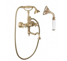 Смеситель для ванны с поворотным изливом с ручным душем, шлангом 150 см CEZARES GOLF-VDF-02-Bi