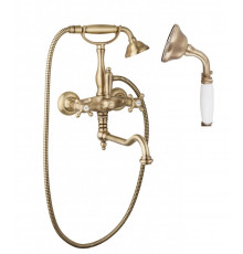 Смеситель для ванны с поворотным изливом с ручным душем, шлангом 150 см CEZARES GOLF-VDF-02-Bi