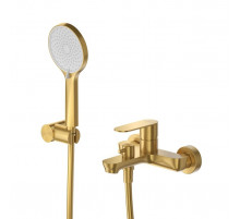 Смеситель для ванны и душа в комплекте с ручным душем, шлангом и держателем CEZARES STYLUS-VD-BORO