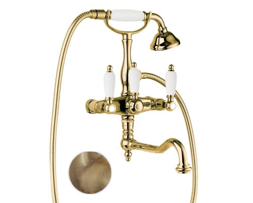 Смеситель для ванны с поворотным изливом и ручным душем CEZARES FIRST-VDF-02-Bi