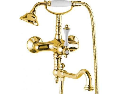 Смеситель для ванны с ручным душем и поворотным изливом CEZARES MARGOT-VDFM2-03/24-Bi