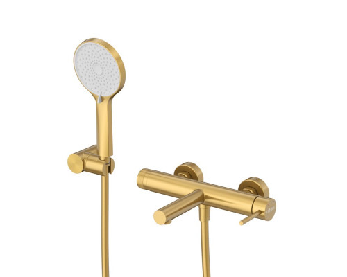 Смеситель для ванны и душа в комплекте с ручным душем, шлангом и держателем CEZARES RELAX-VD-BORO