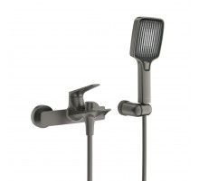 Смеситель для ванны и душа Cezares LINER-VD-GM оружейная сталь