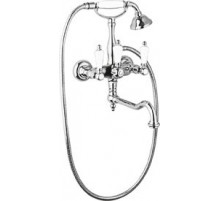 Смеситель на борт ванны с повортным изливом и ручным душем CEZARES FIRST-VDF-01-Bi