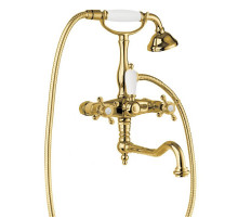 Смеситель для ванны с поворотным изливом с ручным душем, шлангом 150 см CEZARES GOLF-VDF-03/24-Bi