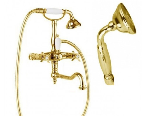 Смеситель для ванны с поворотным изливом с ручным душем, шлангом 150 см CEZARES LORD-VDF-03/24-M