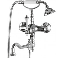 Смеситель для ванны с ручным душем и поворотным изливом CEZARES MARGOT-VDFM2-01-Bi