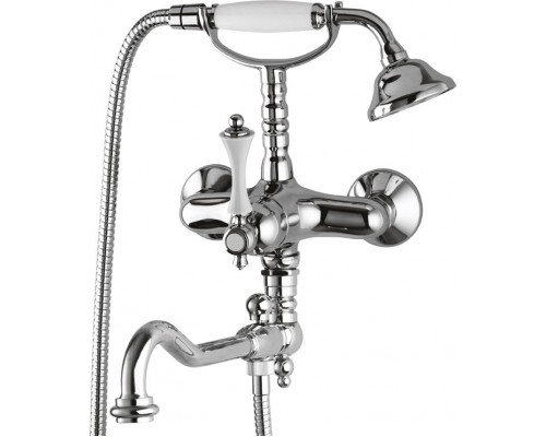 Смеситель для ванны с ручным душем и поворотным изливом CEZARES MARGOT-VDFM2-01-Bi