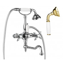Смеситель для ванны с поворотным изливом с ручным душем, шлангом 150 см CEZARES NOSTALGIA-VDF-03/24-Bi