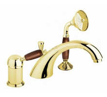 Смеситель на борт ванны с выдвижным душем и переключателем CEZARES ELITE-BVDM-03/24-Nc