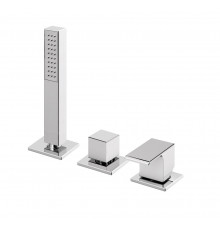 Смеситель на борт ванны с выдвижным душем и переключателем CEZARES PORTA-BVDM3-01