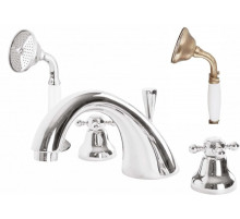 Смеситель на борт ванны с ручным выдвижным душем CEZARES GOLF-BVD-02