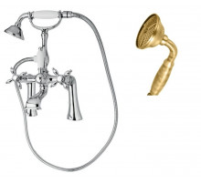 Смеситель на борт ванны с ручным душем шлангом 150см CEZARES NOSTALGIA-PBV-02-M