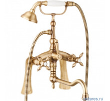 Смеситель на борт ванны с поворотным изливом, шлангом 150 см CEZARES NOSTALGIA-PBV2-02-Bi