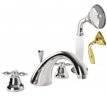 Смеситель на борт ванны с ручным выдвижным душем CEZARES NOSTALGIA-BVD-03/24-M