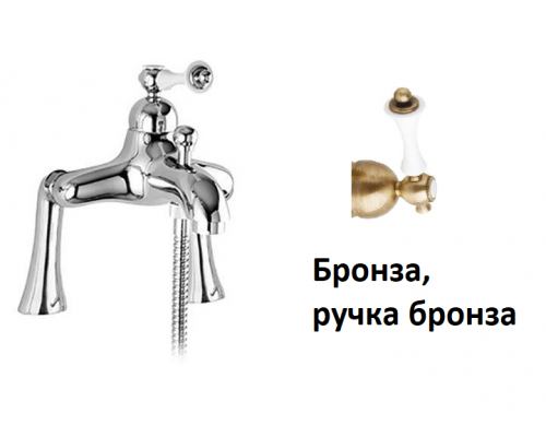 Смеситель на борт ванны с ручным душем CEZARES MARGOT-PBVM-02-Bi