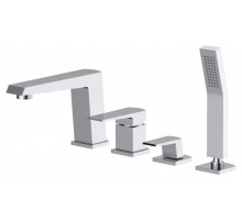 Смеситель на борт ванны однорычажный с ручным душем ARLIE ARL-VIM4-CRM