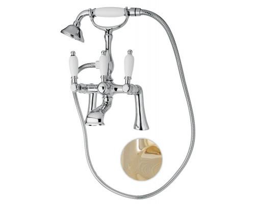 Смеситель на борт ванны с ручным душем CEZARES FIRST-PBV-03/24-Bi