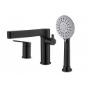 Смеситель на борт ванны с выдвижным ручным душем DELTA DEL-BVD3-NERO чёрный матовый Смеситель на борт ванны с выдвижным ручным душем DELTA DEL-BVD3-NERO чёрный матовый