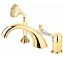 Смеситель на борт ванной с выдвижным душем и переключателем CEZARES VINTAGE-BVDM-03/24-Sw