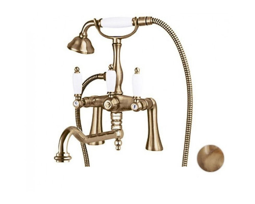 Смеситель на борт ванны с ручным душем с поворотным изливом CEZARES FIRST-PBV2-02-Bi