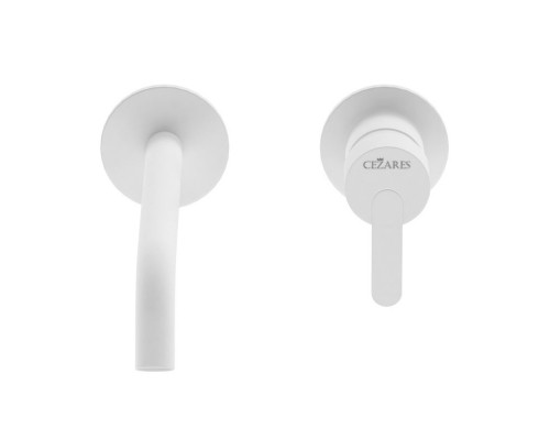 Смеситель для раковины встраиваемый CEZARES LEAF-BLI2-BIO белый матовый