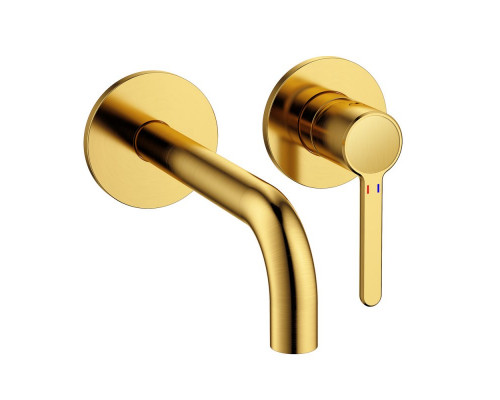 Смеситель для раковины встраиваемый CEZARES ECO-DI-BORO брашированное золото