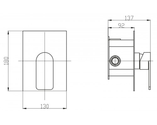Встраиваемый смеситель для душа NOVA NOV-DASM-IN