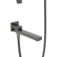 Душевой комплект встраиваемый с изливом BelBagno DUE-VDSET-GM, оружейная сталь