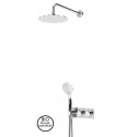 Душевая система с термостатическим смесителем с верхним и ручным душем CEZARES CZR-B-VDIM-T-BIO