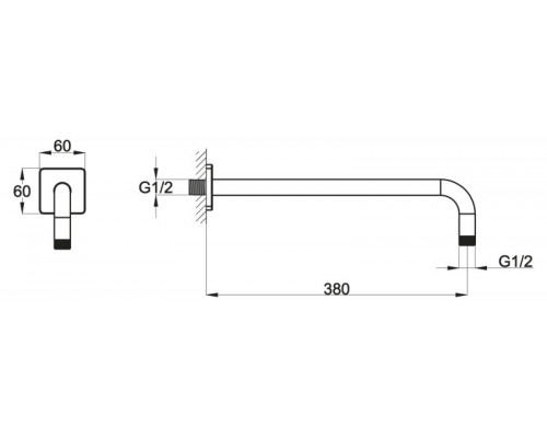 Излив для душа CARIN CAR-DAT-CRM