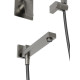 Душевой комплект встраиваемый с изливом BelBagno DUE-VDSET-GM, оружейная сталь