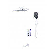 Душевой комплект встраиваемый с изливом BelBagno DUE-VDSET-CRM