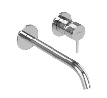 Смеситель для раковины встраиваемый однорычажный с тонкой ручкой, на два отверстия CEZARES LEAF-BLI2-L-01-W0