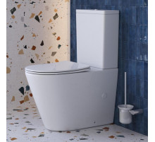 Унитаз-компакт безободковый с сиденьем и смывом TORNADO BelBagno FLAY-R BB2149CP-TOR/SC + BB2149T