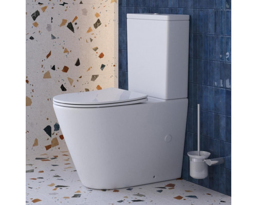 Унитаз-компакт безободковый с сиденьем и смывом TORNADO BelBagno FLAY-R BB2149CP-TOR/SC + BB2149T