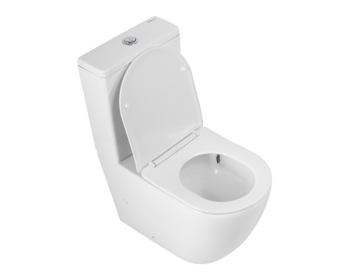 Унитаз-компакт безободковый с сиденьем и смывом TORNADO BelBagno SFERA-TOR BB2141CP-TOR/SC+BB2141T