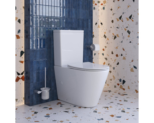 Унитаз-компакт безободковый с сиденьем и смывом TORNADO BelBagno FLAY-R BB2149CP-TOR/SC + BB2149T