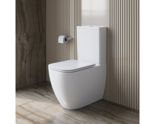 Унитаз-компакт безободковый с сиденьем и смывом TORNADO BelBagno LUCE-TOR BB2197CP-TOR/SC/BB2197T