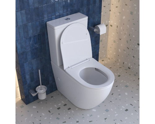 Унитаз-компакт безободковый с сиденьем и смывом TORNADO BelBagno SFERA-TOR BB2141CP-TOR/SC+BB2141T