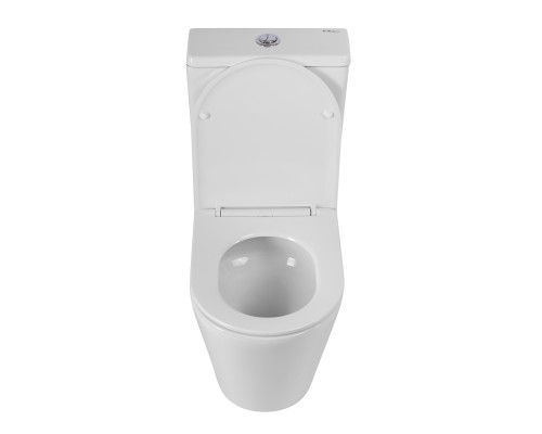 Унитаз-компакт безободковый с сиденьем и смывом TORNADO BelBagno FLAY-R BB2149CP-TOR/SC + BB2149T