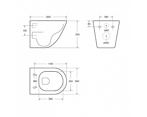 Унитаз подвесной безободковый смыв TORNADO с сиденьем BelBagno SFERA-TOR BB046CH-TOR/BB2111SC