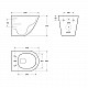 Унитаз подвесной безободковый смыв TORNADO с сиденьем BelBagno SFERA-TOR BB046CH-TOR/BB2111SC